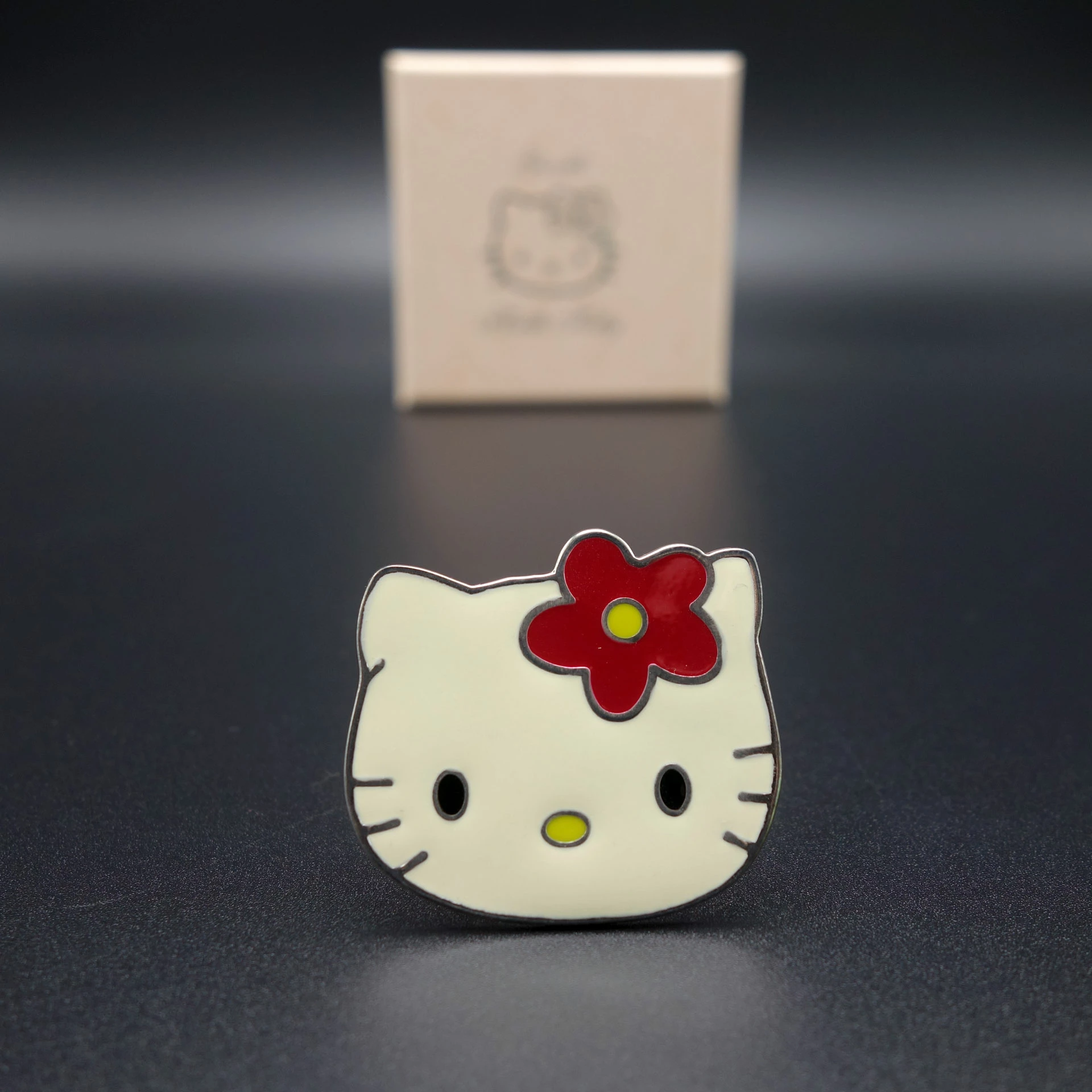 Hello Kitty Schmuck Großer Ring Weiß Rot 925 Silber 3 Hello Kitty Schmuck Großer Ring Weiß Rot 925 Silber