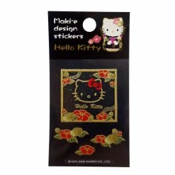 SANRIO Hello Kitty Maki-e Design Sticker Schwarz
