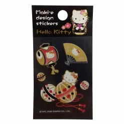 SANRIO Hello Kitty Maki-e Design Sticker Karte Bunt