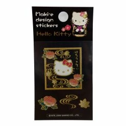 SANRIO Hello Kitty Maki-e Design Sticker Rot/Schwarz