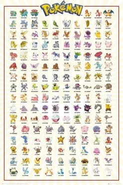 Poster Pokemon Kanto 151