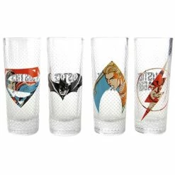 Justice League Schnapsgläser Set, Set Of Four Mini Glasses