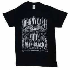 T-Shirt Johnny Cash Man In Black