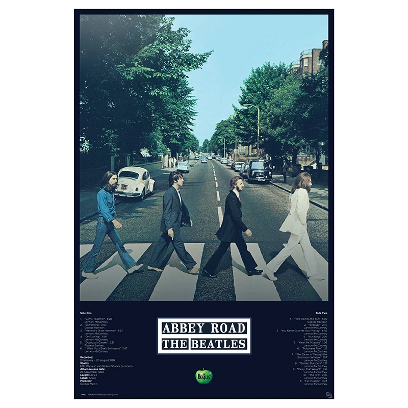 Poster The Beatles Abbey Road Tracks 3 Poster The Beatles Abbey Road Tracks