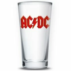 AC/DC Logo Trinkglas Transparent