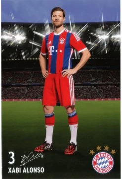 FC Bayern München Poster Vintage FC Bayern Legenden Xabi Alonso