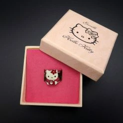 Hello Kitty Schmuck Ring Rot 925 Silber