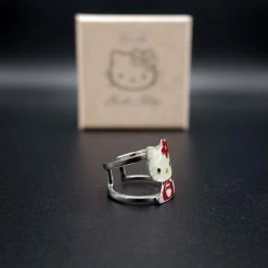 Hello Kitty Schmuck Ring Rot 925 Silber -Pokemon Shop Ringimboxrot2