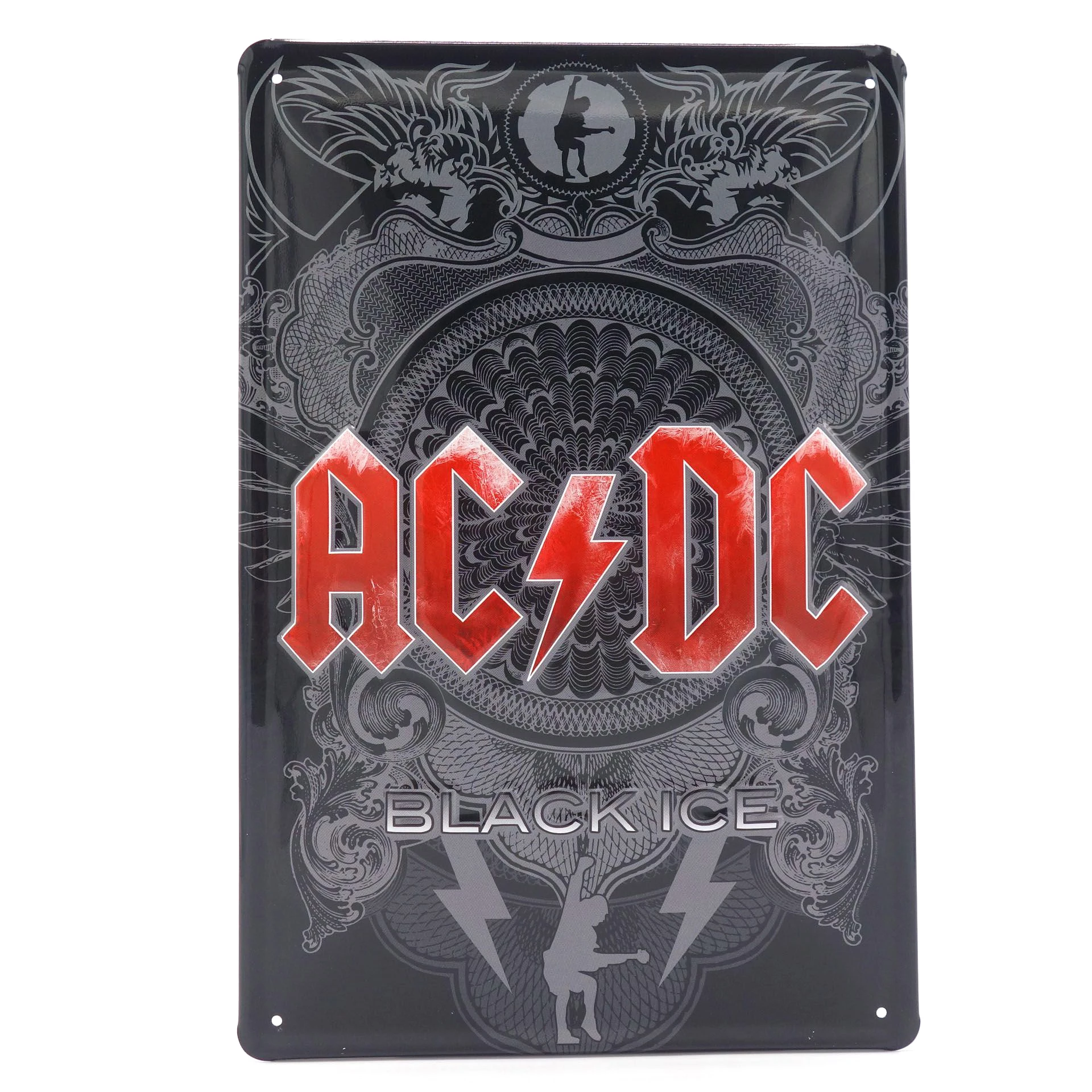 AC/DC Black Ice Retro Blech Schild 3 AC/DC Black Ice Retro Blech Schild