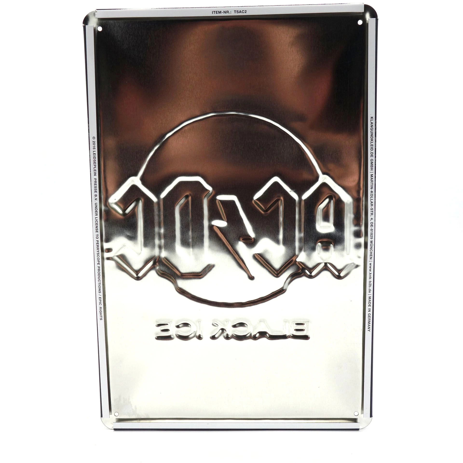 AC/DC Black Ice Retro Blech Schild 4 AC/DC Black Ice Retro Blech Schild – Bild 2
