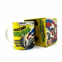 Marvel Spiderman Tasse "Here's Spidey At His Fighting Best" Becher -Pokemon Shop spidermangelb4